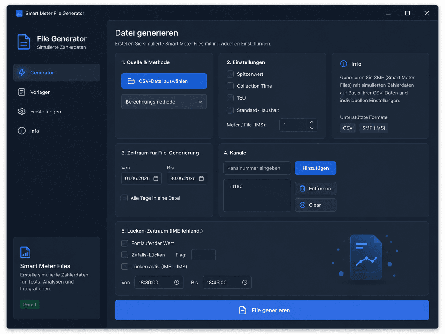 Smart Meter File Generator placeholder screenshot